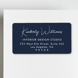 Modern Script Professional Business Return Address Adressetikett