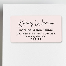 Modern Script Professional Business Return Address Adressetikett