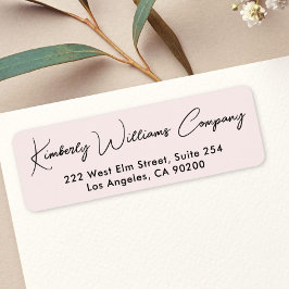 Modern Script Professional Business Return Address Returadress Etikett