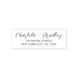 Modern Script Professional Personlig Returadress Självfärgande Stämpel