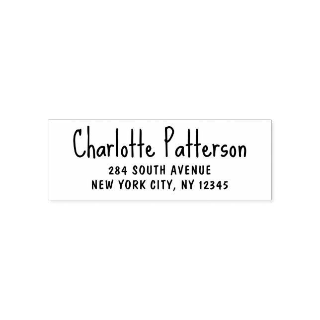Modern Script Professional Personlig Returadress Självfärgande Stämpel (Design)