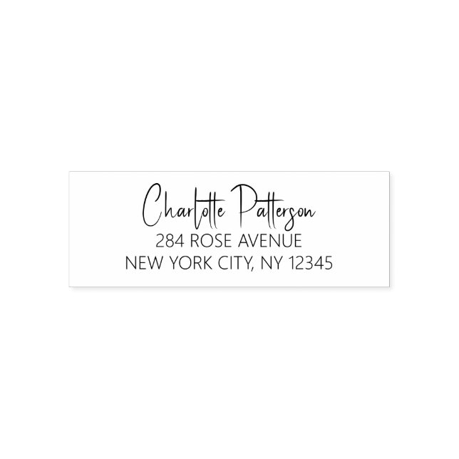Modern Script Professional Personlig Returadress Självfärgande Stämpel (Design)