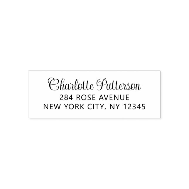 Modern Script Professional Personlig Returadress Självfärgande Stämpel (Design)