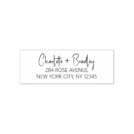 Modern Script Professional Personlig Returadress Självfärgande Stämpel