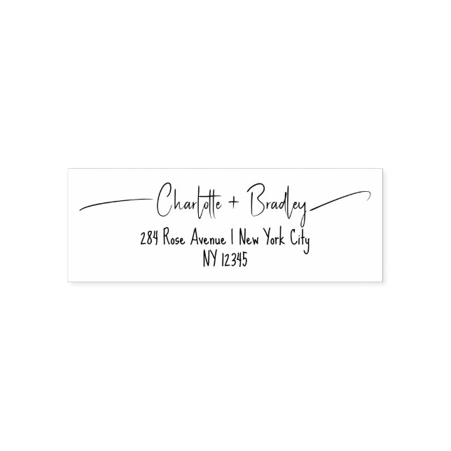 Modern Script Professional Personlig Returadress Självfärgande Stämpel (Design)