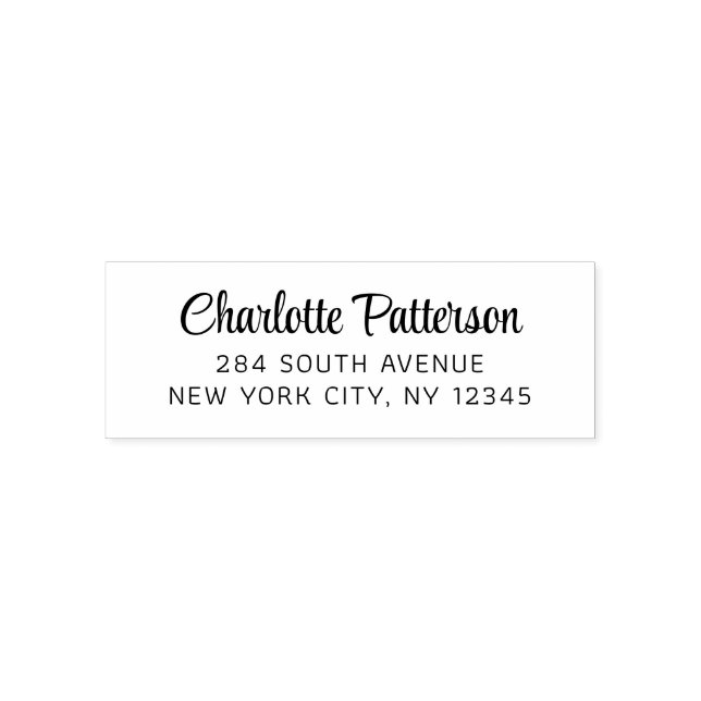 Modern Script Professional Personlig Returadress Självfärgande Stämpel (Design)