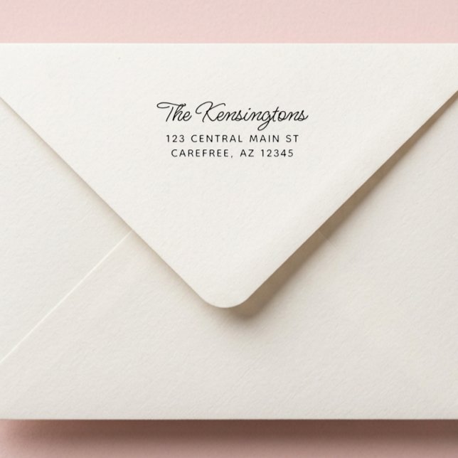 Modern Script Returadress Hemadress Självfärgande Stämpel (Skapare uppladdad)