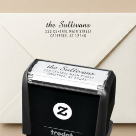 Modern Script Return Address Stamp for Invitations Självfärgande Stämpel