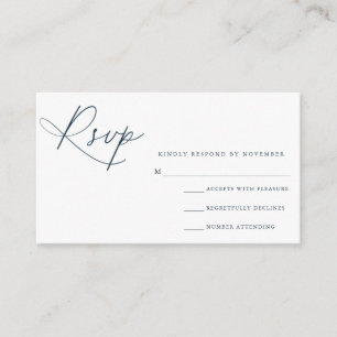 Modern Script RSVP-kort Tilläggskort
