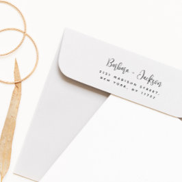 Modern Script Snyggt Bröllop Returadress Självfärgande Stämpel