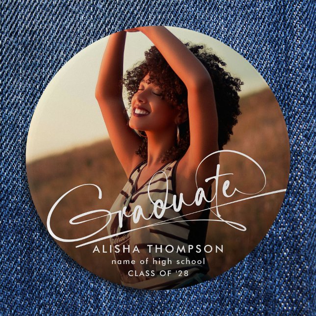 Modern Script Student Photo Studenten Knapp (Skapare uppladdad)