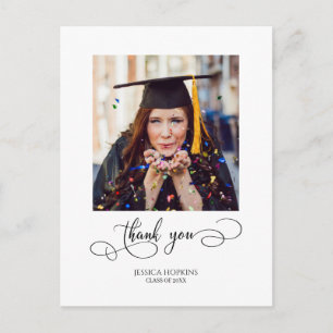 Modern Script Studenten Photo Tack Vykort
