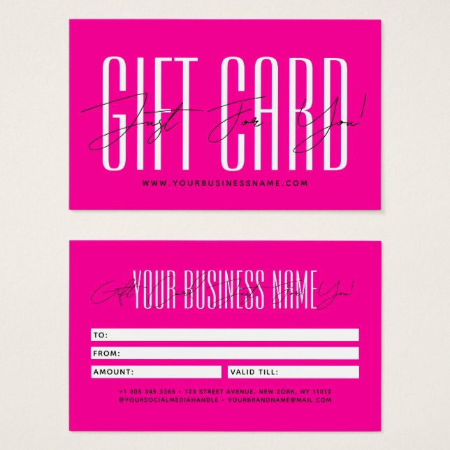 Modern script typography business gift card  visitkort (Framsida & baksida)