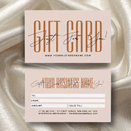 Modern script typography business gift card  visitkort