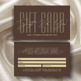 Modern script typography business gift card  visitkort