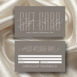 Modern script typography business gift card  visitkort