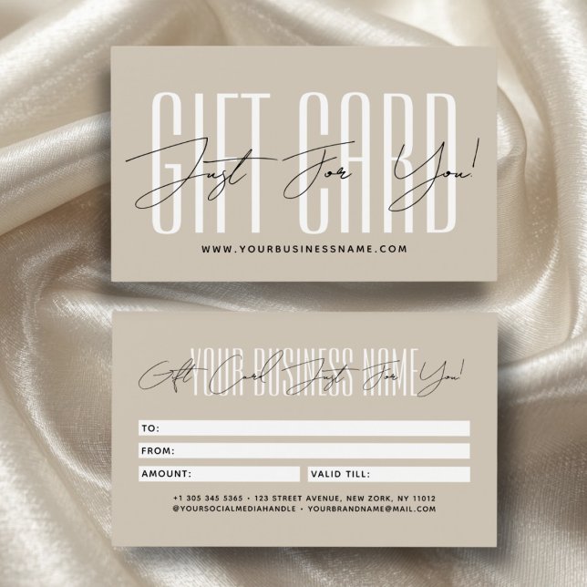 Modern script typography business gift card  visitkort (Skapare uppladdad)