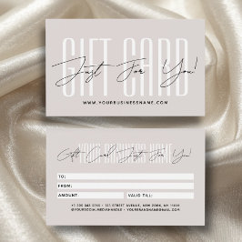 Modern script typography business gift card  visitkort