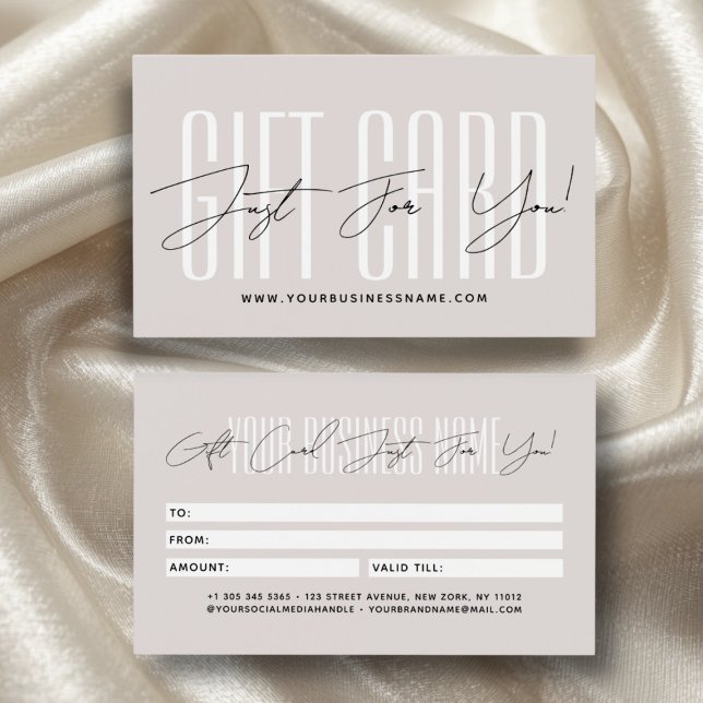 Modern script typography business gift card  visitkort (Skapare uppladdad)