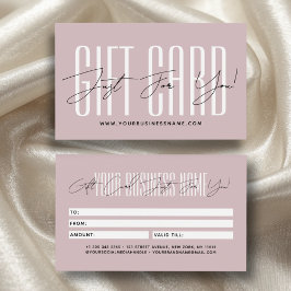Modern script typography business gift card  visitkort