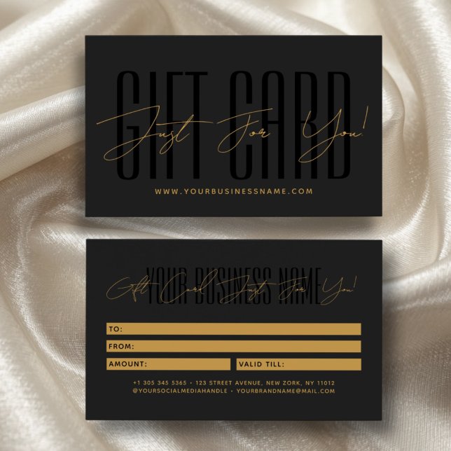 Modern script typography business gift card  visitkort (Skapare uppladdad)
