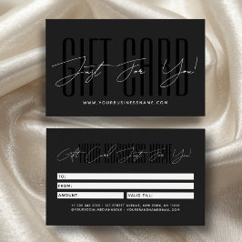 Modern script typography business gift card  visitkort