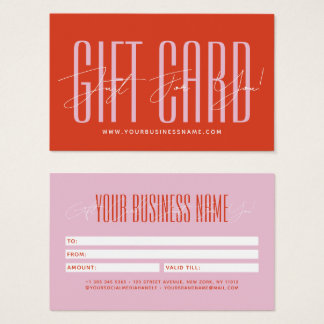 Modern script typography business gift card  visitkort