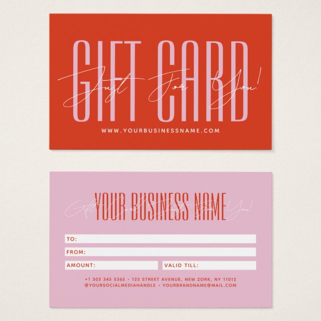 Modern script typography business gift card  visitkort (Framsida & baksida)