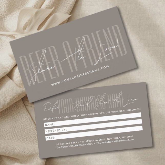 Modern script typography share the love rabattkort (Skapare uppladdad)