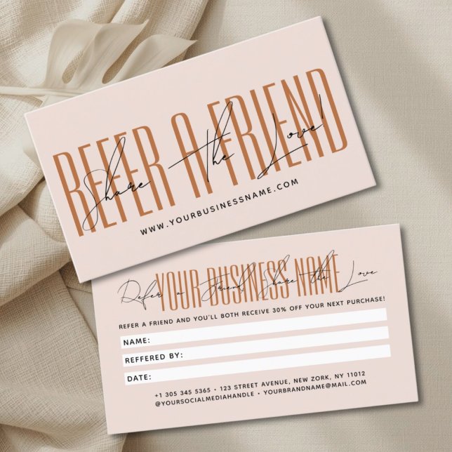 Modern script typography share the love rabattkort (Skapare uppladdad)