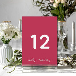 Modern Script Viva Magenta Minimalistic Bröllop Inbjudningar