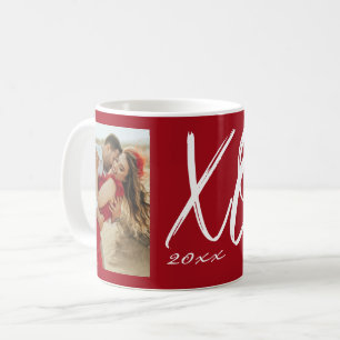 Modern Script XO År Foto Kaffemugg