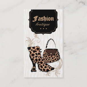 Modern sebra för Leopard för modehandväskakäng Visitkort