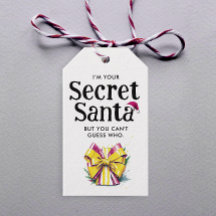 Modern Secret Santa Röd Gul Slinga Vattenfärg