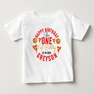 Modern Segce Baby Pizza 1:a födelsedag T Shirt