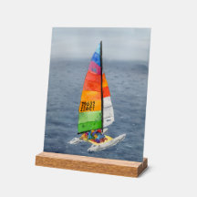 Modern segelbåt nautisk foto konst akrylskylt