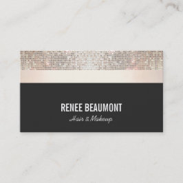 Modern sekvin Guld och Svarta Chicen med fetstil Visitkort