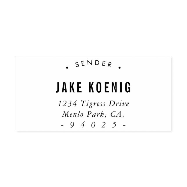 MODERN SELF PRE ADRESS återvänder till avsändare f Stämpel (Tryck)