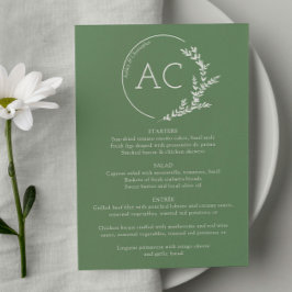 Modern seminnet om bröllopsfesten i Ram, Muted Grö Meny