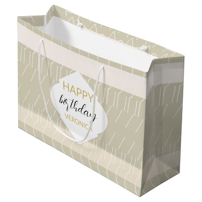 Modern,  senap med Geometric Mönster (Framsidan Vinklad)