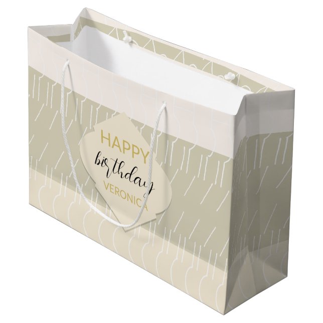 Modern,  senap med Geometric Mönster (Framsidan Vinklad)