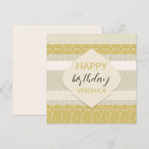 Modern, senap med Geometric Mönster