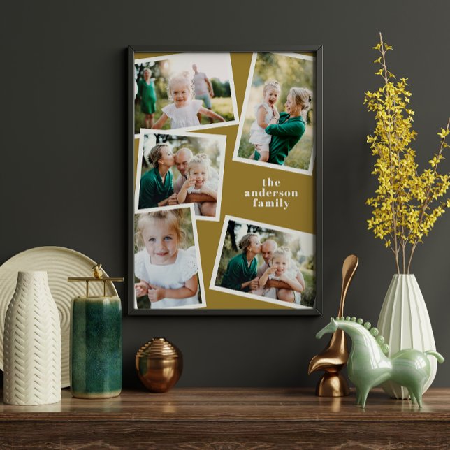 Modern senapsfamilj med flera foto - heminredning poster (Skapare uppladdad)