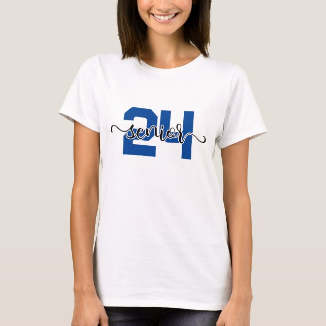 Modern Senior Swash 2024 i djupblått T Shirt (Framsida)