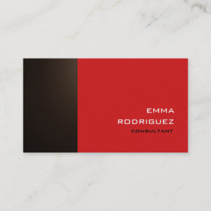 Modern Sepia Brown Red Sophisticated Trendig Stil Visitkort