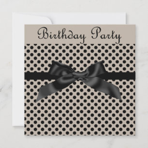 MODERN SEPIA SPOT BOW PARTY INBJUDANDE INBJUDNINGAR