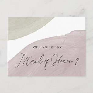 Modern serenitet Maid of honor-vykort Vykort
