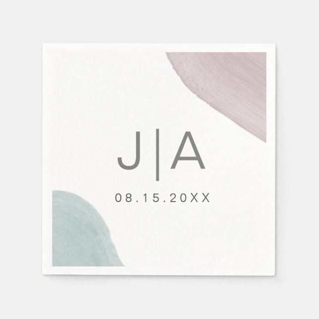 Modern Serenity | Monogram Pappersservett (Framsidan)