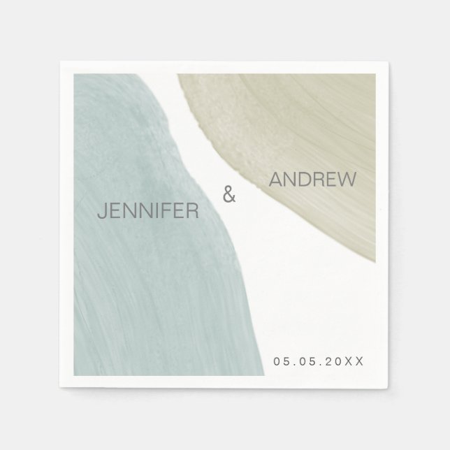 Modern Serenity | Monogramservett Pappersservett (Framsidan)