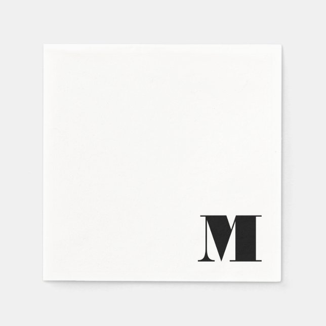 Modern Serif Monogram - inledande Pappersservett (Framsidan)